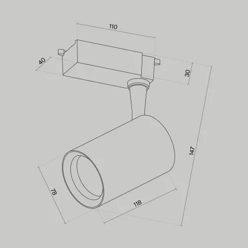 Трековый светильник Maytoni Technical Vuoro TR003-1-10W3K-S-B 